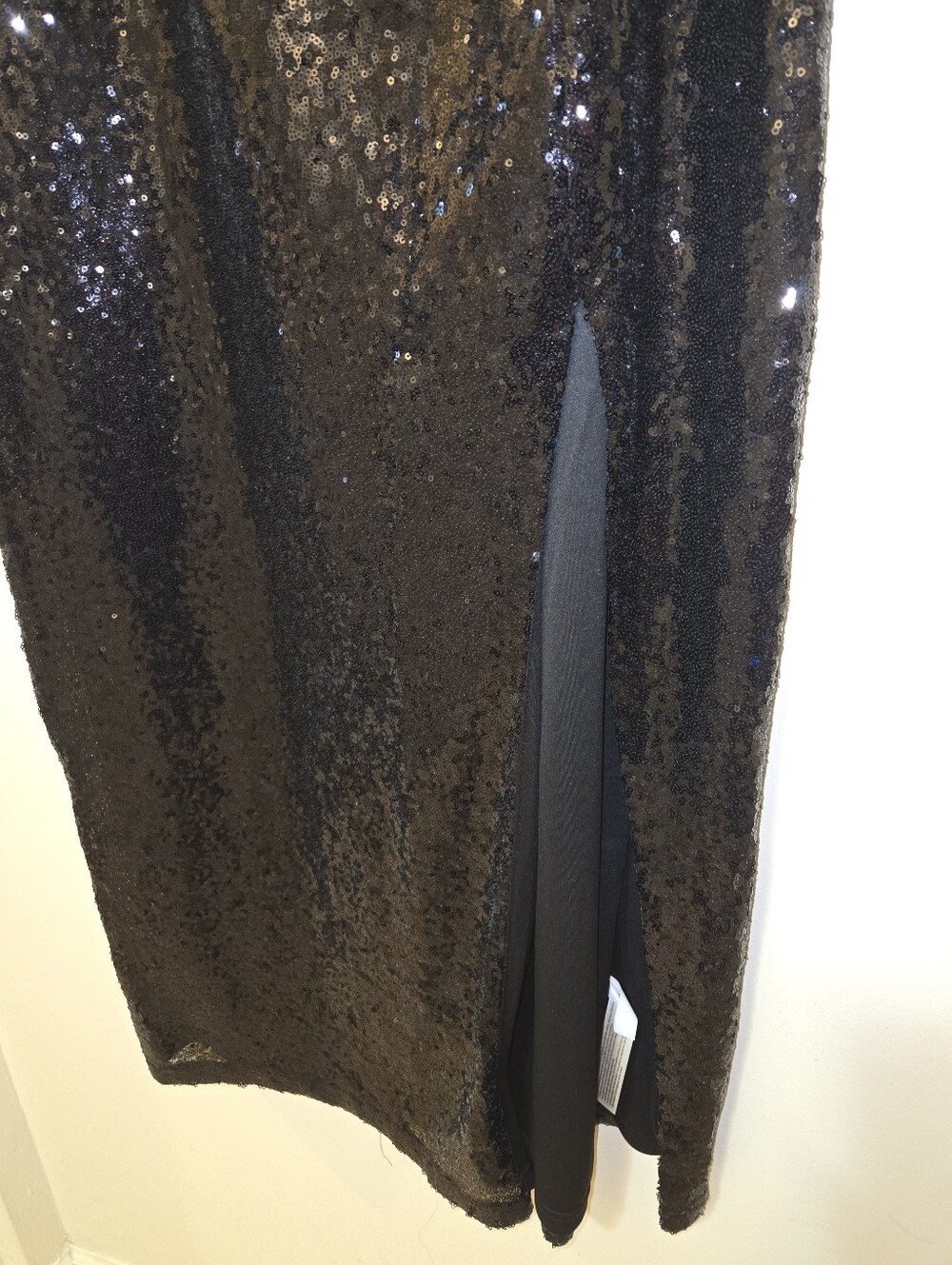 Eloquii Black Sequin Strapless Dress with Slit size 18 - Picture 3 of 5